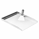 Plancha Grillplatte aus Edelstahl, 40x30x3cm, Grill Platte für Holzkohlegrill und Gasgrill, universelle Burger- und Gemüseplatte