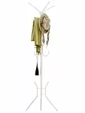 Youyijia Loft Garderobenständer aus Metall Moderner Jackenständer in Baumform für Flur Schlafzimmer Büro 182 cm Hoch Stabil Matt (Weiß 182CM)