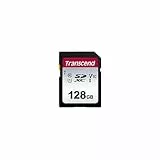 Transcend Highspeed 128GB SDXC Speicherkarte (für Digitalkameras / Photo Box / alltägliche Aufnahmen & Videos / Autoradio) Class 10, UHS-I U3, Video Speed Class V30 für 4K Ultra HD TS128GSDC300S
