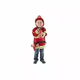 Melissa & Doug Feuerwehr Rollenspielkostüm - 6-teiliges Set mit Uniformjacke, Helm und Zubehör für fantasievolles Spielen, für Kinder ab 3 Jahren