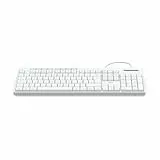 Hama Tastatur kabelgebunden CK-200 (USB Tastatur, ergonomisches Tippgefühl, leise Tasten, Kabel abnehmbar, deutsches QWERTZ-Layout, Multimedia Tasten, Assist Taste für KI Assistenten) weiß