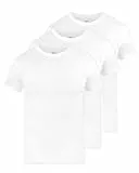 Snocks Unterhemd Herren Round-Neck Baumwolle 3er Pack Weiß Größe S Herren Unterhemd Weiss Small Unterhemden Herren Lang Unterziehshirt Herren Unterhemden Kurzarm Unterhemd Herren Unterhemden