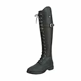 SUEDWIND© Leder Reitstiefel für Damen »Longford All Year Waterproof« – Stiefel zum Reiten – Polo-Schnürung, YKK® Reißverschluss & Ortholite®-Innensohle – schwarz – Gr. 39 - RegularFit