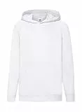 GIDUTEX Kinder Kapuzenpullover Hooded Sweat by Fruit of The Loom (DE/NL/SE/PL, Numerisch, 152, Regular, Weiß)