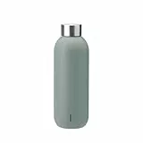 Stelton Thermosflasche Keep Cool - Thermo-Trinkflasche - Doppelwandige Isolierflasche - Moderner Design-Thermobecher für Wasser, heiße & kalte Getränke, Kaffee, Tee - 0,6 Liter, Dusty Green