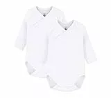 Petit Bateau Unisex BabyLangarm-Body für Neugeborene (2er Pack) , Variante 1, 3 Monate