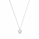 Prinzessin Lillifee Kette mit Anhänger 925 Sterling Silber Mädchen Kinder Halsschmuck, mit Zirkonia synth., 35+3 cm, Silber, L, Kommt in Schmuck Geschenk Box, 2027885