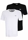 FILA Herren Brod Tee/Double Pack T-Shirt, Black-Bright White, XL EU