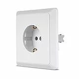 REV PrimaLuxe Steckdose 1-fach Unterputz. Komplettsett: Rahmen und Einsatz, weiss