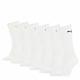 PUMA Unisex Sportsocken Cush Crew Sportsocke, Weiß, 43-46 EU , 6 Stück (1er Pack)