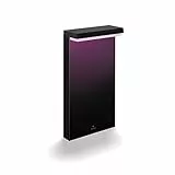 Philips Hue White & Color Ambiance Nyro Outdoor Sockelleuchte (1.020 lm), dimmbare Gartenlampe für das Hue Lichtsystem mit 16 Mio. Farben, smarte Lichtsteuerung über Sprache oder App, schwarz
