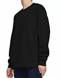THE GYM PEOPLE Pullover Damen Fleece Sweatshirt Oversize Langarm Rundhals Locker Lässig Weiches Oberteil