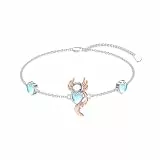 MUUYON Mondstein Axolotl Armband für Frauen 925er Sterlingsilber Axolotl Armband mit Herz Schmuck Geburtstagsgeschenke für die Tochter