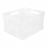 keeeper Aufbewahrungswännchen mit Tragegriffen, Euro-Box XL, Polypropylen, 28 l, Bruno, Transparent