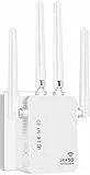 WLAN Verstärker, 1200Mbit/s WLAN Repeater, 5G & 2.4G Dualband Ultraxtender WiFi Verstärker mit LAN anschluss, WPS, Kompatibel mit 99% Standard-WiFi Routern, Deckt bis zu 9200Sq.ft und 35 Geräte