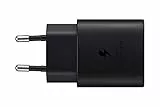 Samsung USB-C-Ladegerät, 25 W, ultraschnell, Adapter USB C auf USB, Schnellladegerät, Original-Ladegerät, ohne Kabel, Schwarz