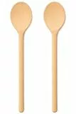 teemando® 2 X stabiler Marken-Kochlöffel aus Holz, 30 cm, ovaler Kochlöffel zum Kochen und Backen, garantiert unkaputtbar bei normaler Anwendung