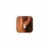 Clip Ohrringe Hypoallergen Perlen Ohrclips Damen Ohne Ohrlöcher Gold Silber Clip Ohrringe Perle Tropfen Klipp Ohrringes Perlenohrringe Zirkonia Fake Clips Ohr Ohrringes Ohrstecker Creolen Damen-G-CZ