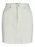 JJXX Damen JXHAZEL Short Skirt HW RH AKM Denim LN Rock, Ecru/Detail:AKM12, M