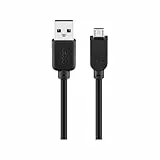 Goobay 93920 USB A auf Micro USB B Kabel 3m / Handykabel 480 Mbits / Ladekabel USB 2.0 zu Micro USB Type B Stecker Adapterkabel / Kupferleiter / Schwarz / 3 Meter