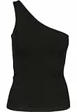 Urban Classics Damen asymmetrische voor dames Sport Tank Top, Schwarz (Black 00007), L EU