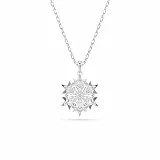 Swarovski Magic Anhänger, Schneeflocke, Weiß, Rhodiniert