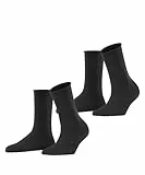 ESPRIT Damen Socken Basic Pure Multipack W So Baumwolle einfarbig 2 Paar, Schwarz Black 3000, 39-42
