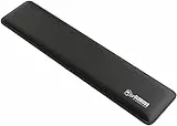 Glorious Gaming Padded Keyboard Wrist Rest (Full Size, 17 mm stark) - gesteppte Ränder, glatte Stoffoberfläche, rutschfeste Gummibasis, mittlere Festigkeit, 440 x 100 x 17 mm - Schwarz