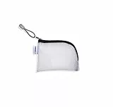 HERMA Dokumententasche A7 mit Reißverschluss, wasserdichte mini Reißverschlusstasche, verschließbare Dokumentenmappe aus Kunstoff mit Zipper, halb-transparent, 14 x 10 cm, schwarz