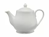 Maxwell & Williams WBA0007 Teekanne, 1000 ml, rund - White Basics Porzellan - Kaffeekanne weiß, in Geschenkbox