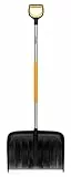 Fiskars Schneeräumer für große Schneemengen, X-series, Länge: 153,5 cm, Aluminium/Polymer, Schwarz/Orange/Grau, 1057178
