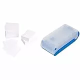 Amazon Basics A8 Karteikarten (7,4 cm x 5,2 cm), liniert, Weiß, 1000 Stück & TimeTex Karteikasten für A8 Kunststoff, Blau