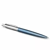 Parker Jotter Kugelschreiber | Waterloo Blue | Mittlere Spitze | Blaue Tinte | Geschenkbox