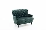 Atlantic Home Collection Leo Loveseats, Massivholz, 02 Grün, XXL-Sessel