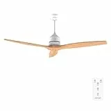Cecotec - Deckenventilatoren Energy Deckenventilator Aero 5270 Lightwood, DC 40W Motor, 132 cm, Steuerung, Timer, 6 Geschwindigkeiten, Sommer und Winter, einstellbare Höhe 15 oder 25 cm, Leise