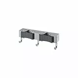 Metaltex Hang-up 2 Klemmleiste Besenhalterung, Gerätehalter mit 3 Haken
