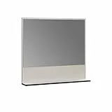 trendteam smart living - PureBliss - Wandspiegel - Kashmir Hellgrau - (BxHxT) 80 x 74 x 14cm - Badezimmerspiegel mit 80cm Ablagefläche