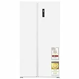 Exquisit Side by Side Kühl-Gefrierkombination | 442 l Nutzinhalt | No Frost Kühlen & Gefrieren | 4-Sterne-Gefrierfach | 11,2 kg/24h | 39 dB | LED | E | SBS546-040E weiss