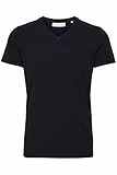 CASUAL FRIDAY CFLincoln v-Neck t-Shirt Herren T-Shirt Kurzarm Shirt mit V-Ausschnitt Slim Fit, Größe:M, Farbe:Black (50003)