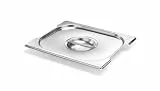 HENDI Gastronorm Deckel, mit Griffausparung, für Gastronormbehälter, Temperaturbeständig von -40° bis 300°C, Heissluftöfen-Kühl- und Tiefkühlschränken-Chafing Dishes, GN 1/2, 325x265mm, Edelstahl