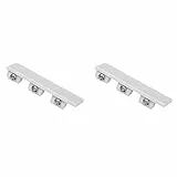 GARDINIA Endstücke für Vorhangschienen und Gardinenschienen Atlanta, 3-läufig, Einfache Montage, Rückstandslos, GE3, 2 Stück, Kunststoff, Weiß (Packung mit 2)