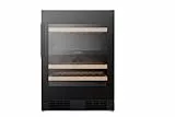 Hisense RW3N122GSLF Weintemperierschrank/Freistehend/EEK F/46 Flaschen Kapazität/WIFI/Anti UV-Glasfront/DualZone/Multi Air Flow/Buchholzablagen/Soft Close Einlegeböden/HxBxT: 81,9x59,5x57,5cm/Schwarz