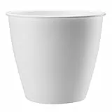 VERDENIA AKCESORIA OGRODOWE Azalia Leichter Blumenkübel Balkonblumentopf Topf Pflanzen Innen Außenbereich Pflanztopf aus Kunststoff Runder Viele Farben 15cm 20550 Weiß,FDA15CM000__BI,15x13,9cm
