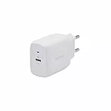 Amazon Basics Ein-Port-USB-C-Wandladegerät, 20W, Kein GaN-Ladegerät, EU-Stecker, Weiß, 2.76 x 8.3 x 4.39 cm