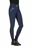 HKM Damen Lia High Waist Alos-Vollbesatz Reithose, Schwarz, 40