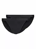 Skiny Herren Tanga Cotton Rib G-String, Schwarz (080693), M (2er Pack)