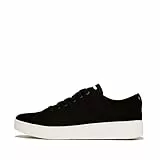 Fitflop Damen Rally Canvas Sneakers Sneaker, Schwarz, 39 EU