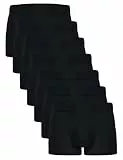 YOULEHE Boxershorts Herren Multipack Männer Unterwäsche Bambusfaser Unterhosen Men Retroshorts Boxer (DE/NL/SE/PL, Alphanumerisch, L, 8er Pack Schwarz)