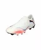 PUMA Unisex Future 8 Match Low FG/AG Fußballschuh, Weiß Schwarz-leuchtendes Rot, Größe 42, Puma Weiß, PUMA Schwarz, leuchtendes Rot, 43 EU