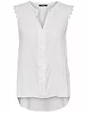 ONLY NOS Damen Top onlKIMMI S/L WVN NOOS 15157656, Einfarbig, Gr. 38, Weiß (White)